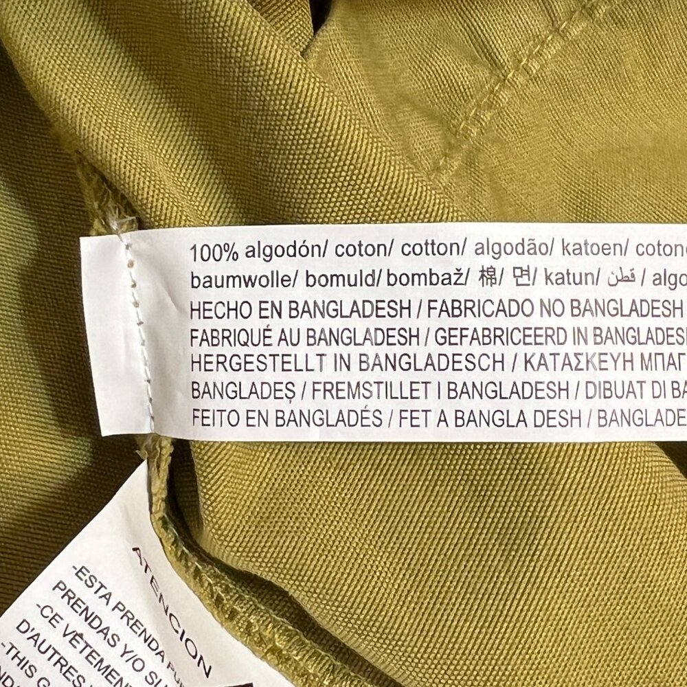 NWT ZARA Women’s L Army Green Utility Overshirt NWT Longline Cotton Jacket Top - Picture 6 of 8